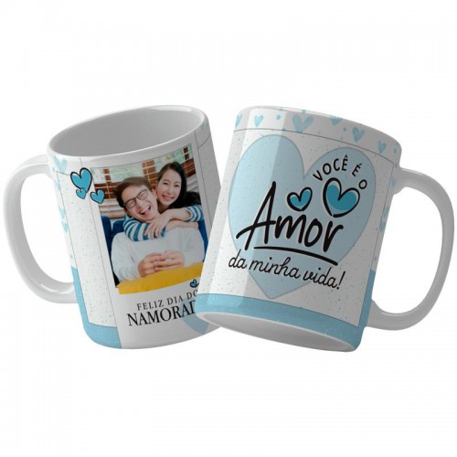 Canecas Porcelana Alça Branca